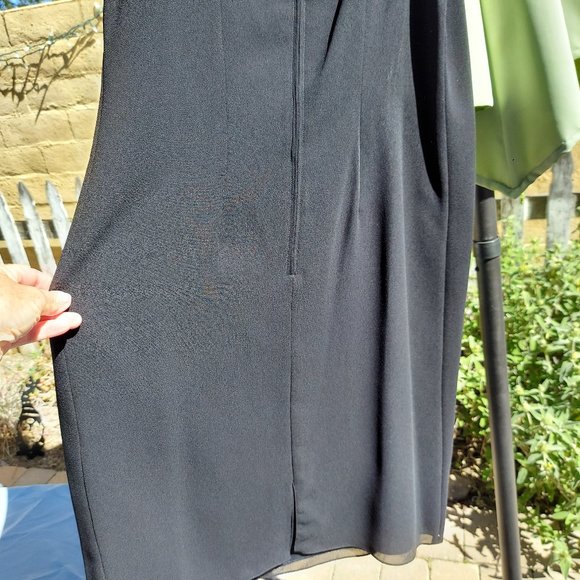 AFTER DARK Little Black Dress Sleeveless Skinny Strap SZ 16 - Picture 5 of 15